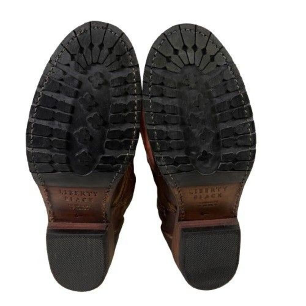 Liberty Black Zip Tall Brown Distressed Leather Riding Boots Women's SZ 6.5 - Picture 12 of 16